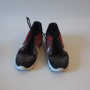 Women Nike Air Max Sequent 2 Black, Pink, White Knit Tie Up Knit Sneakers 10 *
